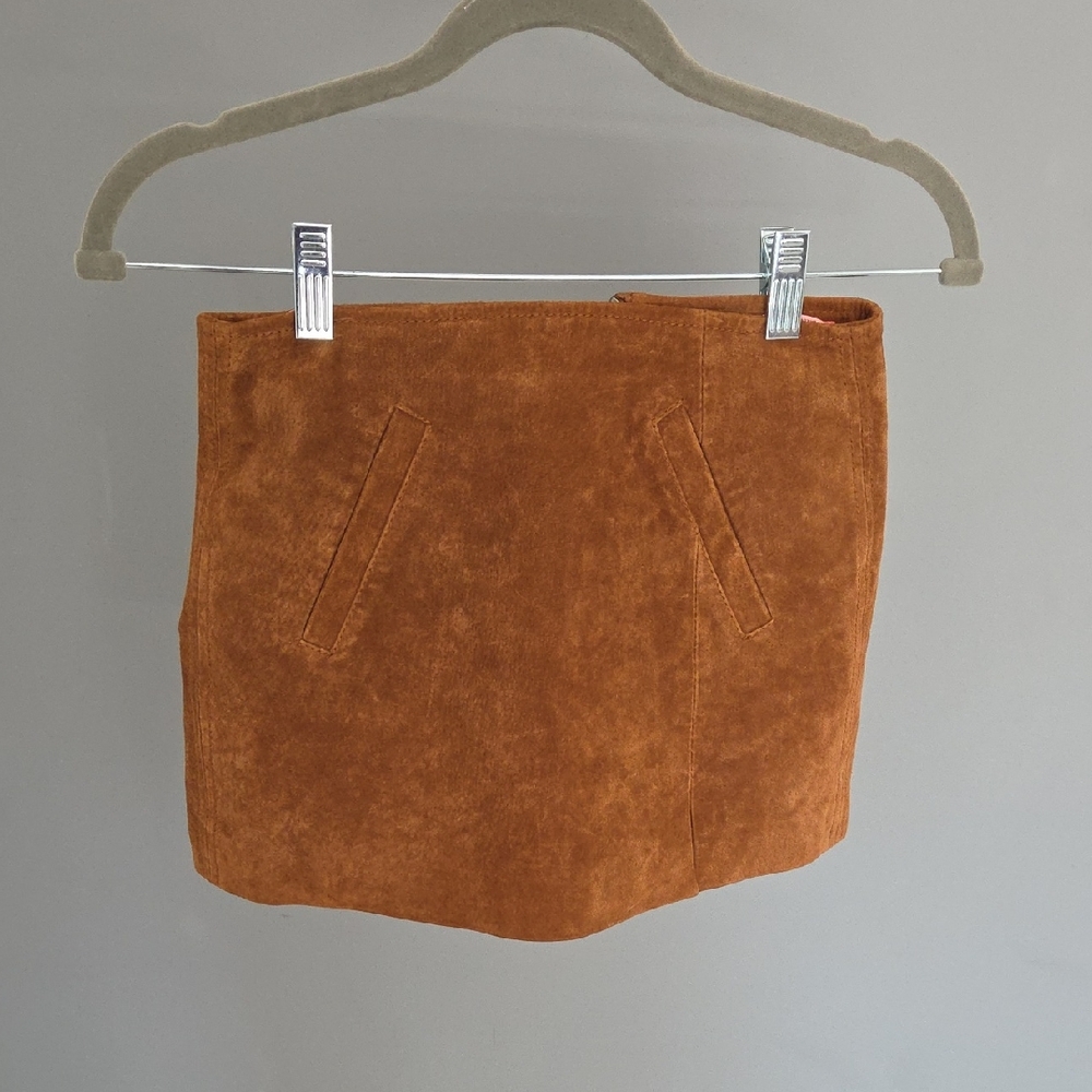 Blank NYC Brown Suede Skirt